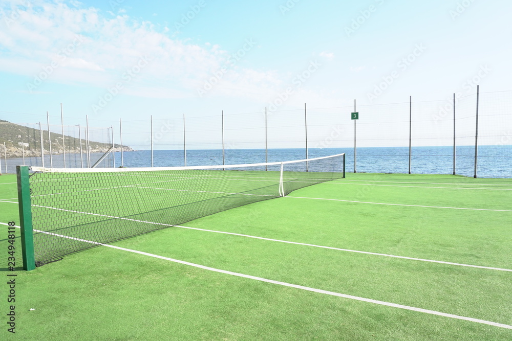 open air tennis sports summer sea mountains