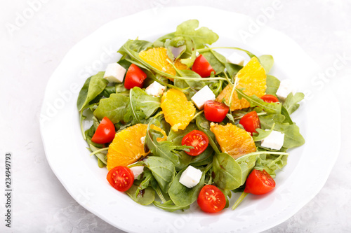 Salad with feta and tomatoes