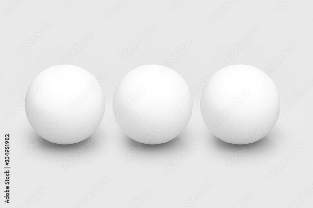 Abstract spheres with matte surface, on white matte background. Sphere mockup. 3d illustration Abstract spheres with matte surface, on white matte background. Sphere mockup. 3d illustration