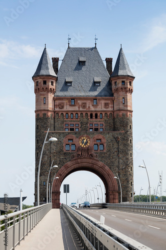 Germany, Rhineland-Palatinate, Worms, Nibelungen Bridge and Nibelungen tower photo