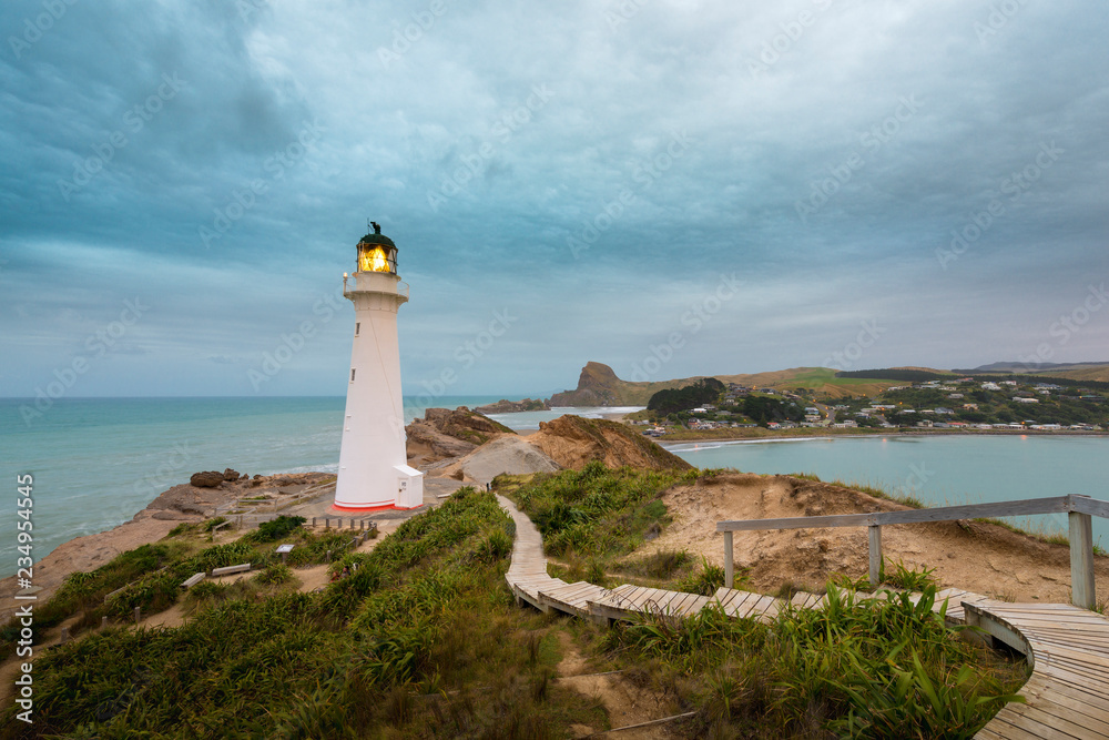 New Zealand, North Island, Wellington, Wairarapa coast, Castle Point Lighthouse