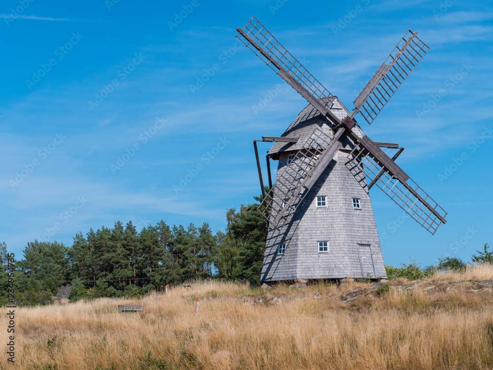 very old windmill in the countryside very old windmill in the countryside