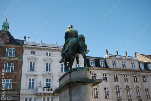Copenhagen, denmark - October 10, 2018 : View of Equestrian Statue of King Christian X