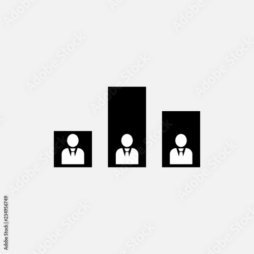 Vote results icon. Exit poll, referendum symbol. Flat design. Stock - Vector illustration.