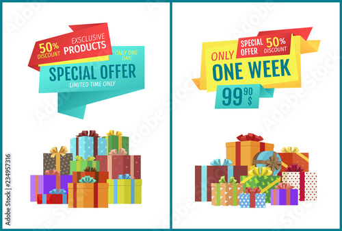 One Week Discount Special Offer Festive Banners
