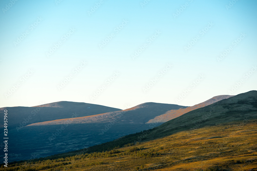 Blick auf den Rondane Nationalpark am Abend