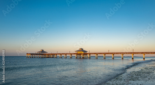 Fort Myers Beach pier in early morning light