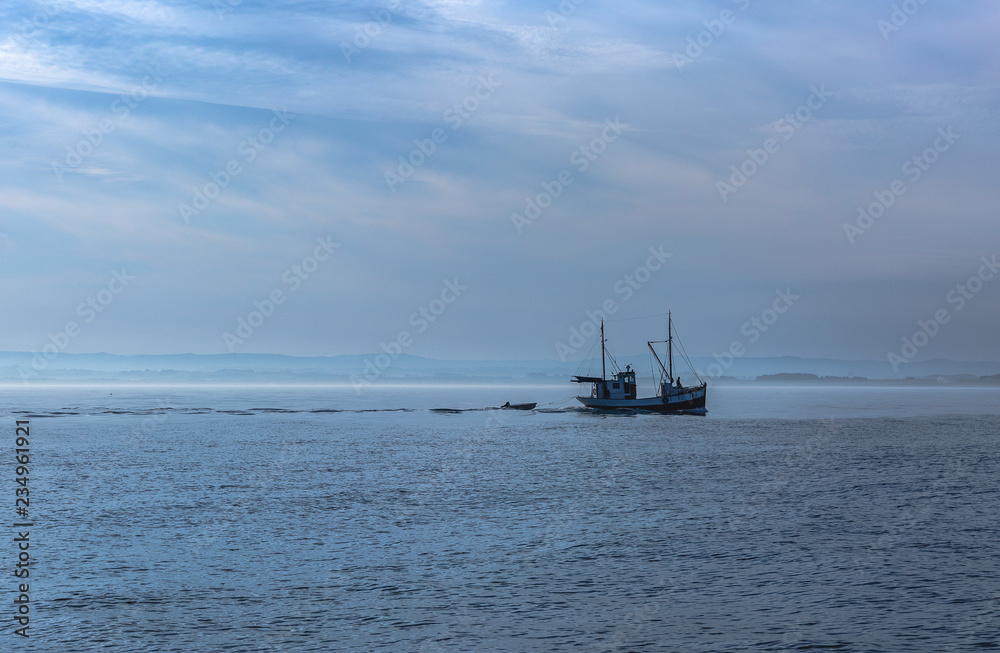 Fishing boat early in the morning