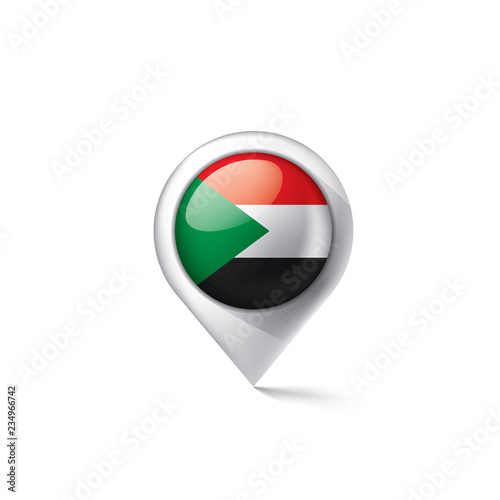 Sudan flag, vector illustration on a white background Free Download Sudan flag, vector illustration on a white background - GFXLoad
