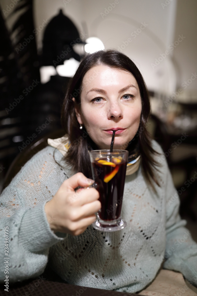 Woman has mulled wine