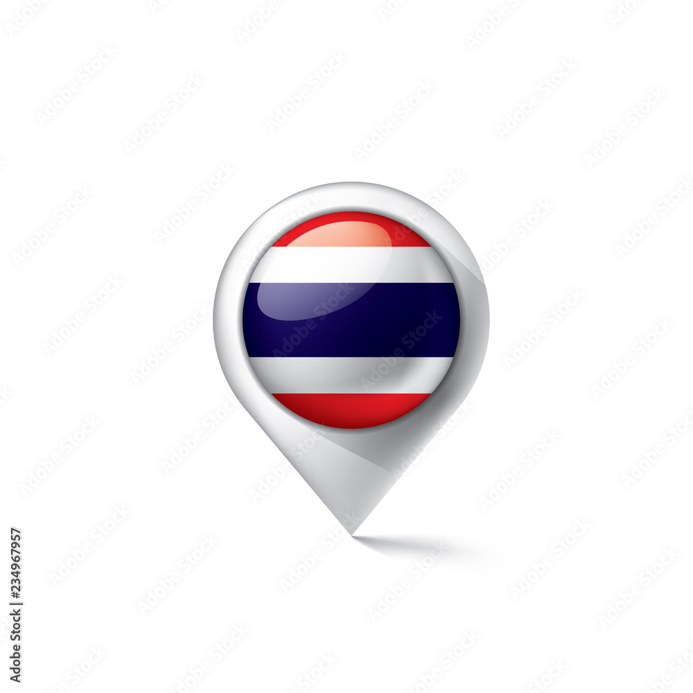 Thailand flag, vector illustration on a white background Thailand flag, vector illustration on a white background