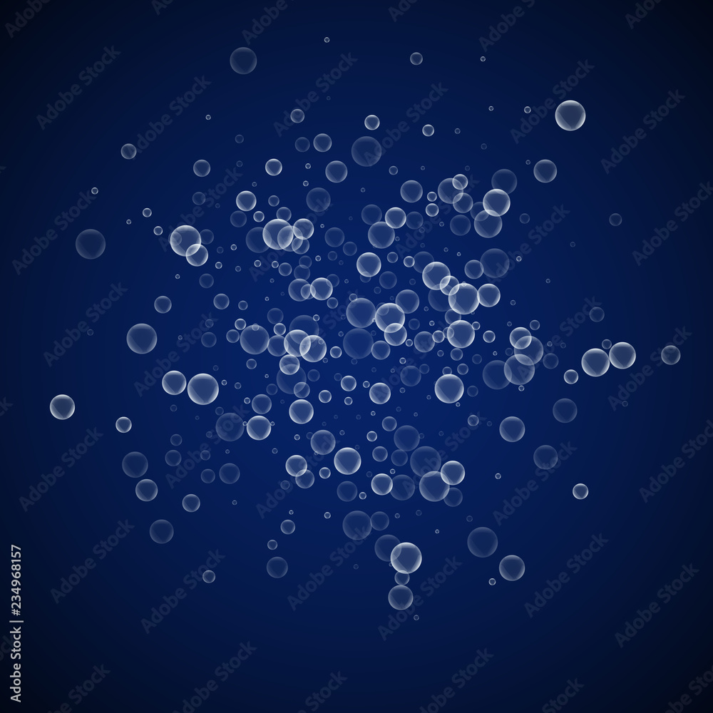 Soap bubbles abstract background. Blowing bubbles 