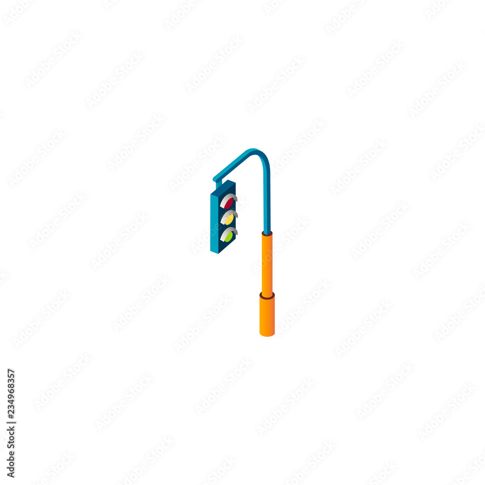 Isometric stoplight traffic light Isometric stoplight traffic light