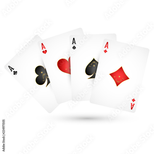 Playing cards aces