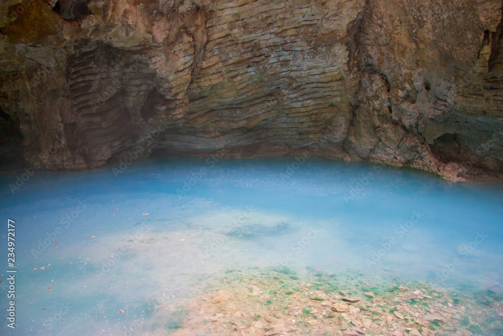 Proval lake inside Mashuk mountain, Pyatigorsk Proval lake inside Mashuk mountain, Pyatigorsk