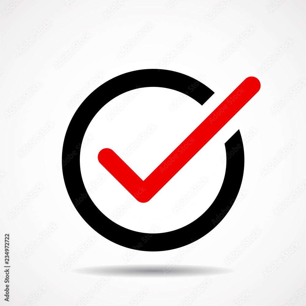 Check mark icon. Flat icon. Symbol. Vector Check mark icon. Flat icon. Symbol. Vector