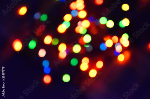 Colorful lights bokeh background, Chrismas