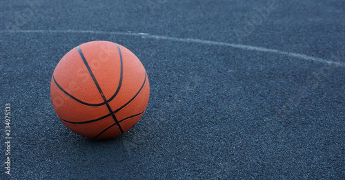 basketball ball on the court playing basketball © Konstantin