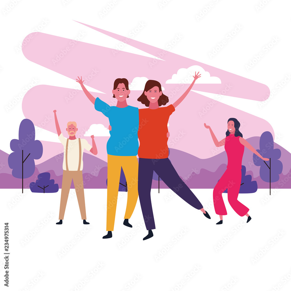 Obraz premium dancing couple avatar