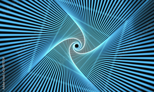 Blue lines Twist Abstract Digital Background  3D rendering.