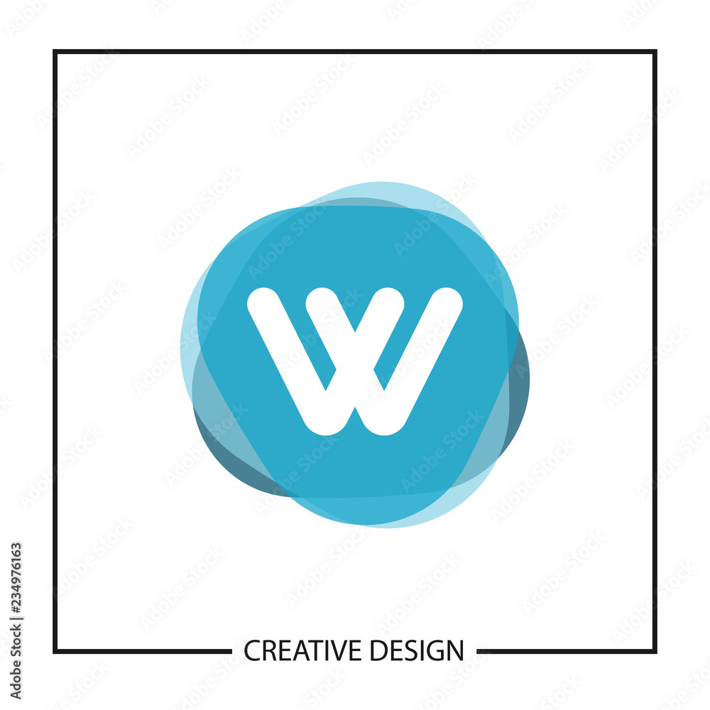 Obraz premium Initial Letter W Logo Template Vector Design