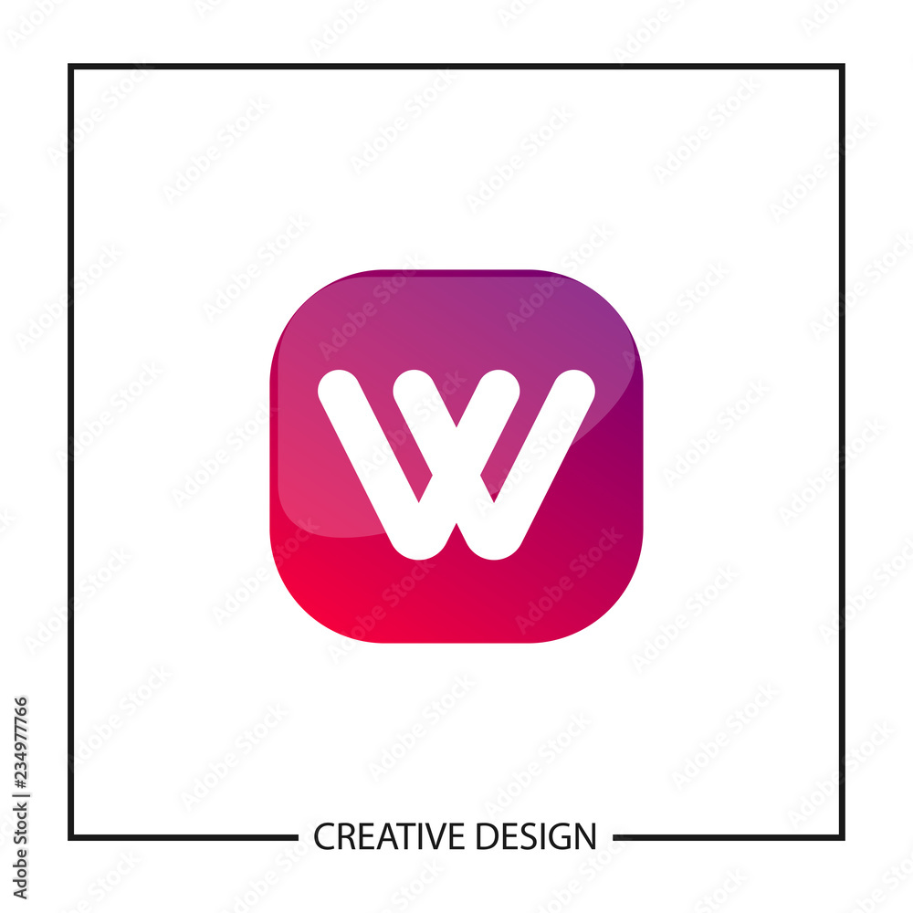 Obraz premium Initial Letter W Logo Template Vector Design