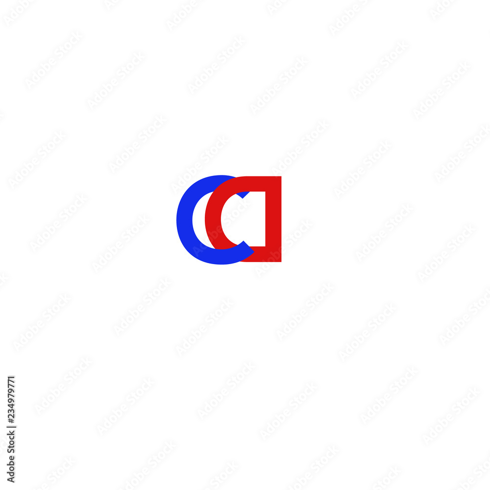 Letter CD Red and Blue Letter CD Red and Blue