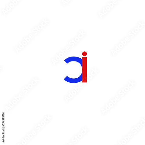 Free Download Letter CI Red and Blue - GFXLoad