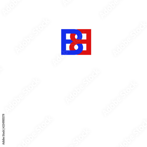 Letter BB Red and Blue