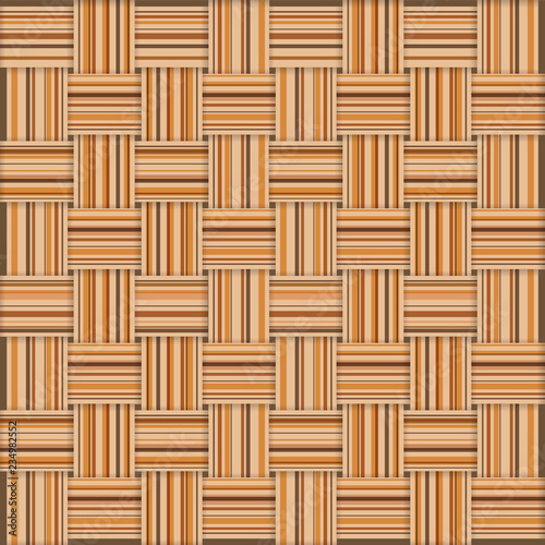 Vector illustration. Bamboo mat rug texture. Seamless pattern.