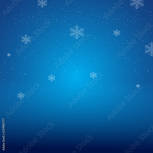 Snowfall Christmas. Snow on New Year's Eve. Festive card. Beautiful Christmas, New Year card. Vector illustration with transparency and mesh.