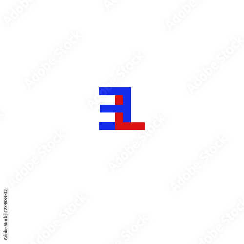 Letter EL Blue and Red Free Download Letter EL Blue and Red - GFXLoad