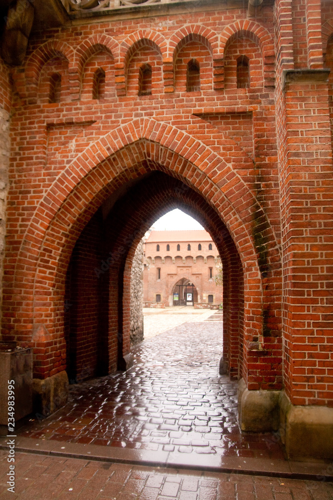 Historic gate in Cracow old town