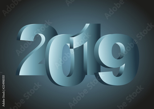 year 2019 wallpaper in blue