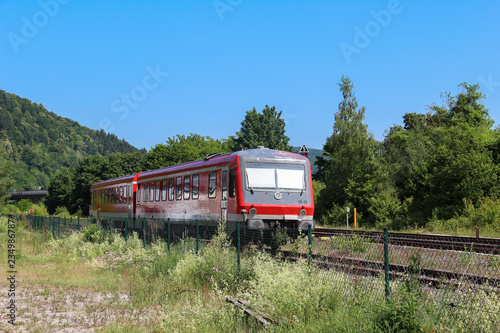 Regional train of two cars in Germany