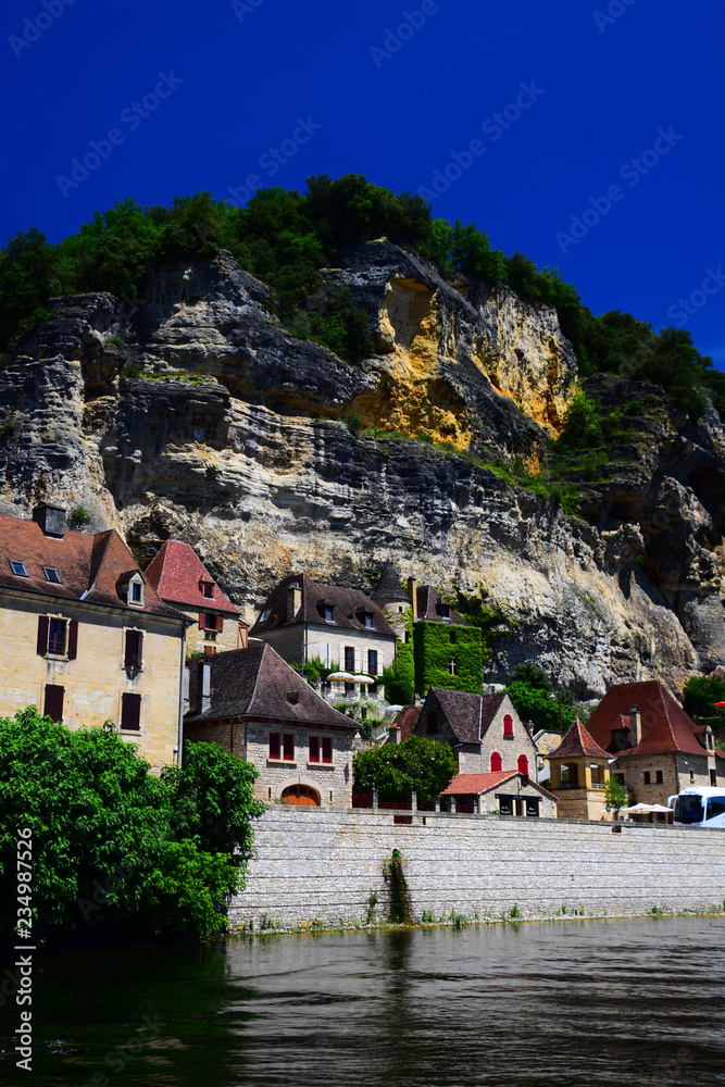 The beautiful medieval village of La Roque Gageac on the Dordogne River in Aquitaine, France
