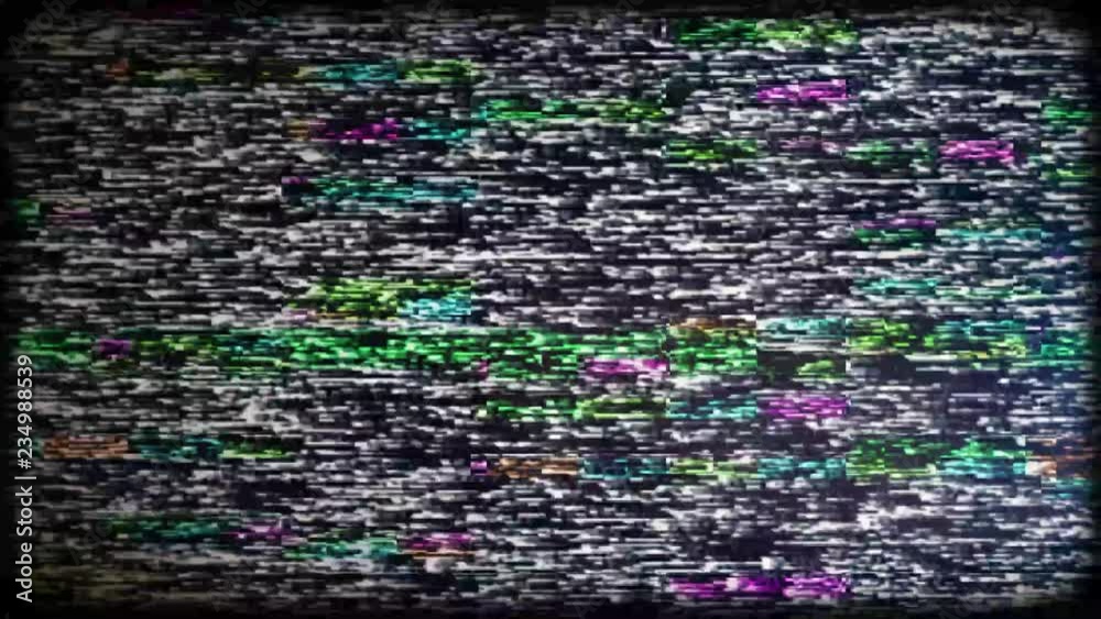 Tv screen with static noise. Bad signal on vintage technology. Background pattern of television with broken transmission.