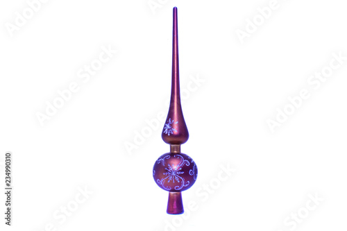 Christmas decorations on a white isolated background