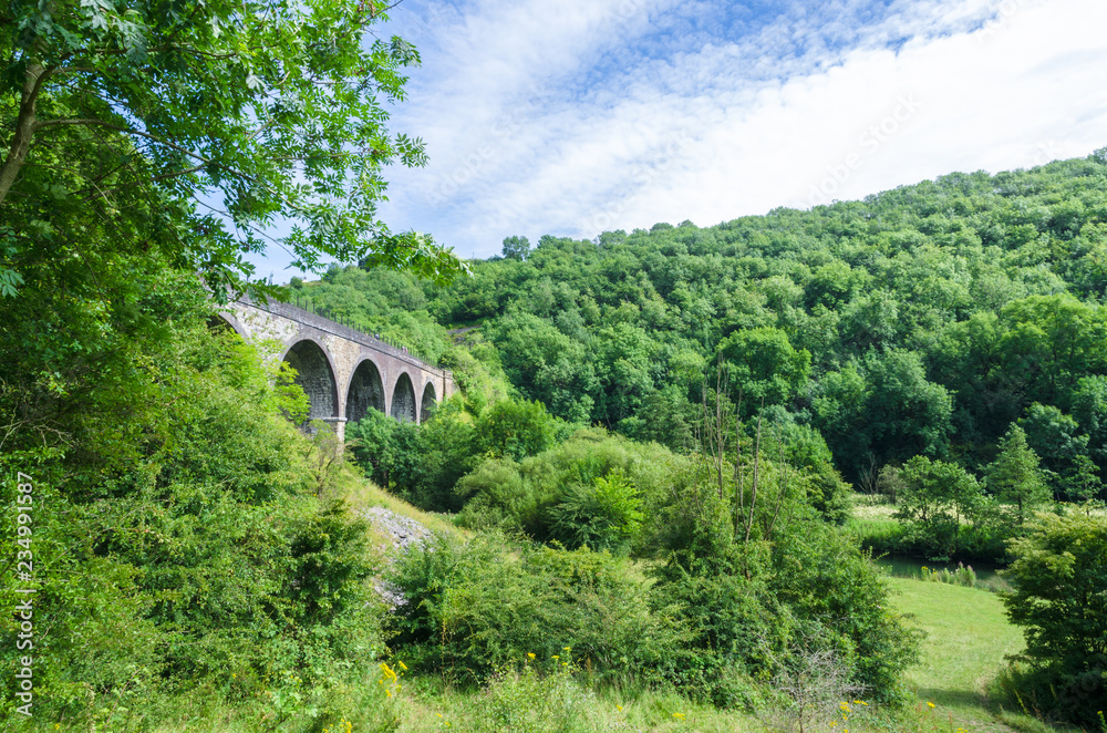 The Headstone Viaduct at Monsal Dale in summer, Peak District, Derbyshire, England