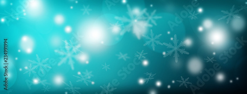 New Year's and Christmas design.Snowflakes shine in the frosty air. Winter background. Evening and snowfall.shining winter night background.