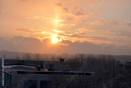 sunset over the horisont