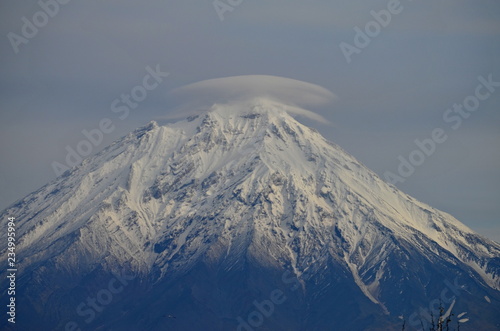volcano in winter