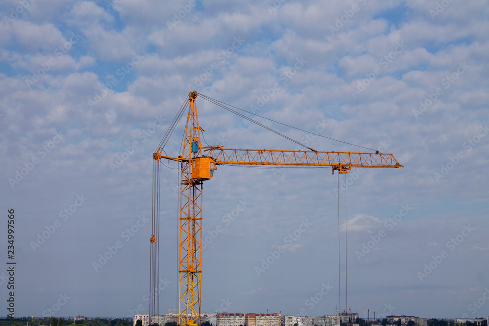 construction crane against the sky construction crane against the sky