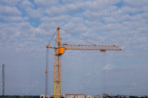 construction crane against the sky