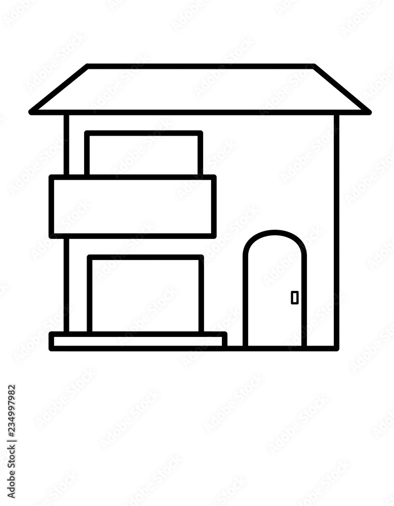 家(線画) 家(線画)