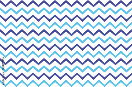 blue zigzag stripes on white background © seramoje