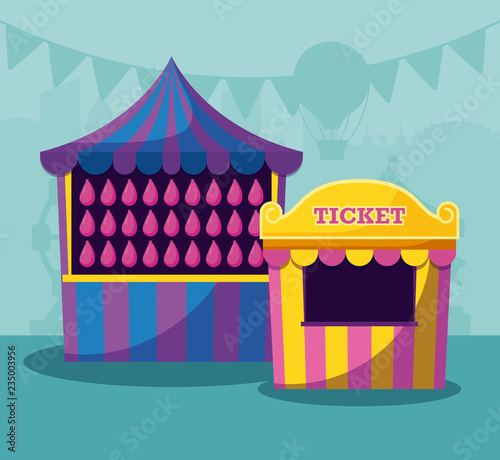 circus tent with sale ticket