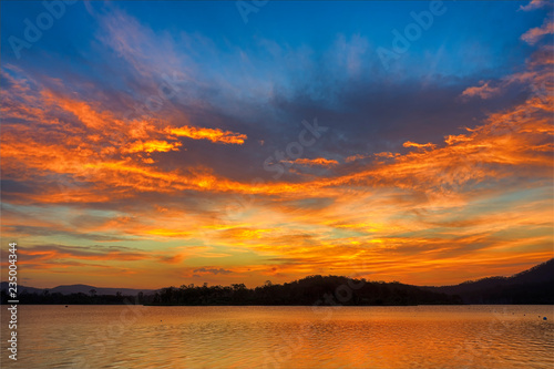 sunset over lake © geoff_1