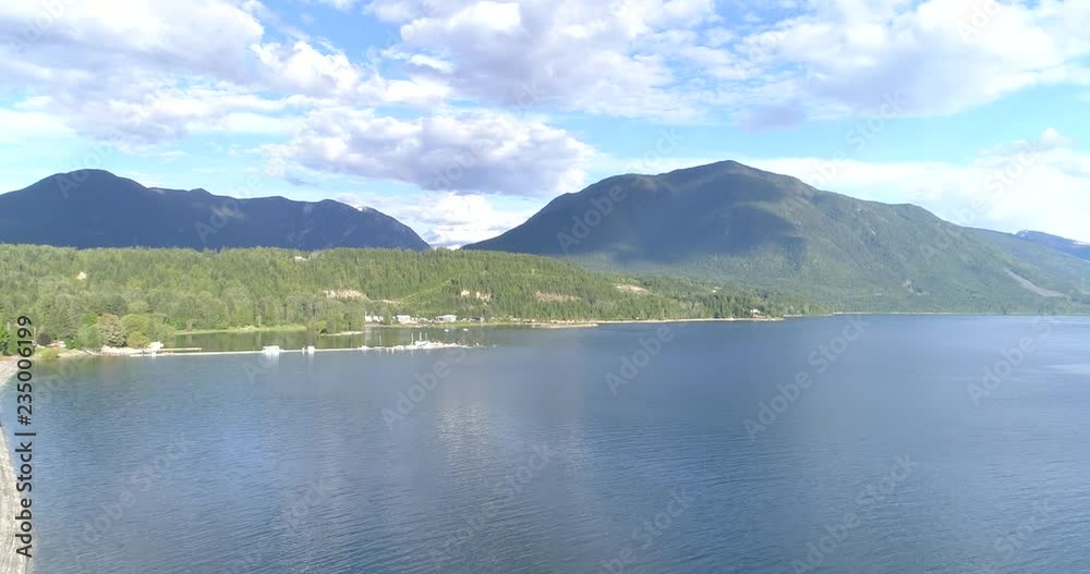 Aerial View at Mountain Lake in British Columbia, Canada. Aerial View at Mountain Lake in British Columbia, Canada.