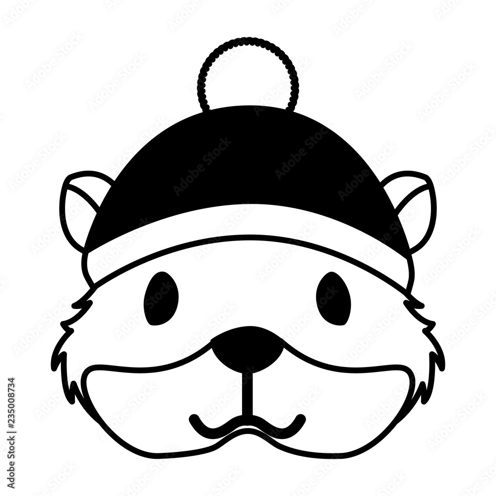cute hamster with warm hat christmas cute hamster with warm hat christmas